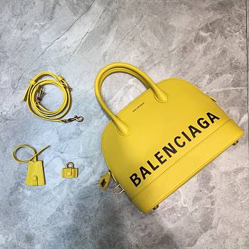Balenciaga Ville Top Handle Bag Black/Yellow 