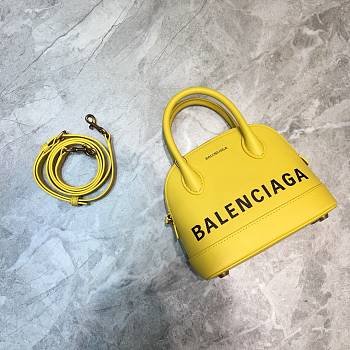 Balenciaga Ville Top Handle Mini Bag Black/Yellow