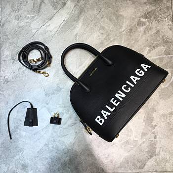 Balenciaga Ville Top Handle Bag Black / White