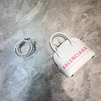 Balenciaga Ville Top Handle Mini Bag White/Pink