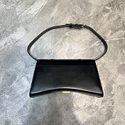 Hourglass Top Handle Bag in black shiny box calfskin  - 6