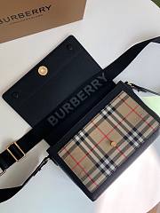 Burberry Vintage-Check panel crossbody black bag | 8021110 - 4