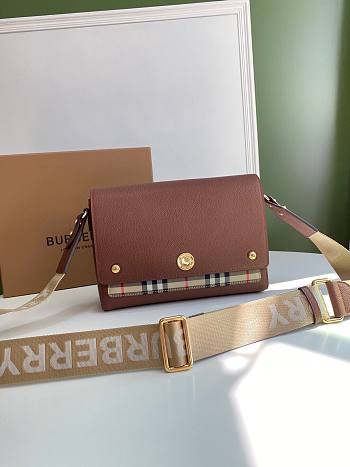 Burberry Leather and Vintage Check Note Crossbody Bag | 8021111