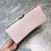 Hourglass Top Handle Bag Shiny crocodile embossed pink 23cm - 6
