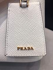 Small Saffiano Leather Prada Panier Bag all White | 1BA217 - 3
