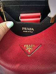 Small Saffiano Leather Prada Panier Bag Red | 1BA217 - 6