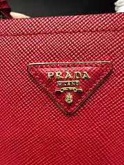 Small Saffiano Leather Prada Panier Bag Red | 1BA217 - 3