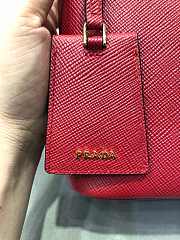 Small Saffiano Leather Prada Panier Bag Red | 1BA217 - 2