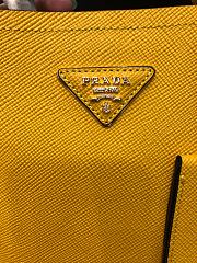 Small Saffiano Leather Prada Panier Bag Yellow | 1BA217 - 6