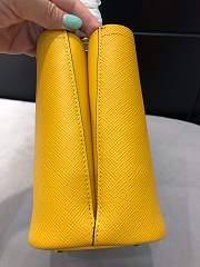 Small Saffiano Leather Prada Panier Bag Yellow | 1BA217 - 2