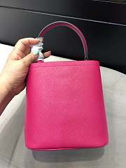 Small Saffiano Leather Prada Panier Bag Pink | 1BA217 - 2