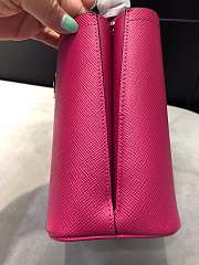 Small Saffiano Leather Prada Panier Bag Pink | 1BA217 - 5