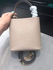 Small Saffiano Leather Prada Panier Bag Nude | 1BA217 - 5
