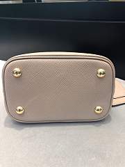 Small Saffiano Leather Prada Panier Bag Nude | 1BA217 - 4