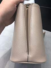 Small Saffiano Leather Prada Panier Bag Nude | 1BA217 - 3