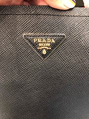Small Saffiano Leather Prada Crocodile Bag Black Red | 1BA217 - 4