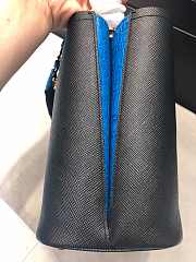 Small Saffiano Leather Prada Crocodile Bag Black Blue | 1BA217 - 6