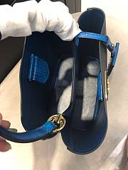 Small Saffiano Leather Prada Crocodile Bag Black Blue | 1BA217 - 4