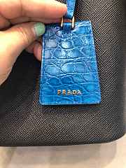 Small Saffiano Leather Prada Crocodile Bag Black Blue | 1BA217 - 2