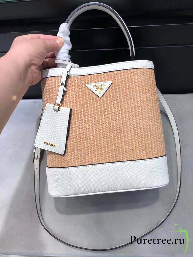 Small Saffiano Leather Prada Sidonie Bag White | 1BA212 - 1