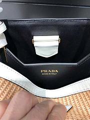 Small Saffiano Leather Prada Sidonie Bag White | 1BA212 - 4