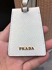 Small Saffiano Leather Prada Sidonie Bag White | 1BA212 - 5