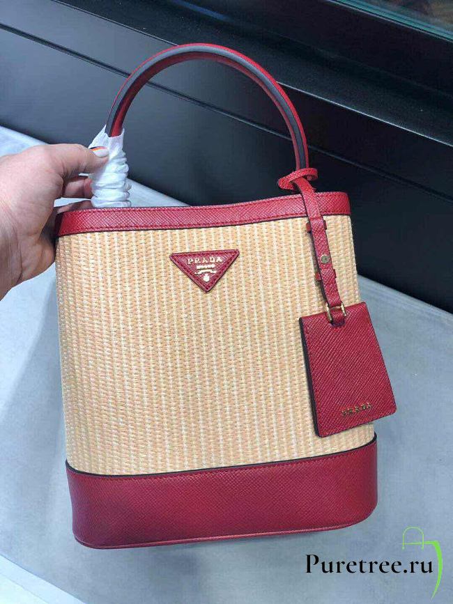 Small Saffiano Leather Prada Sidonie Bag Red | 1BA212 - 1