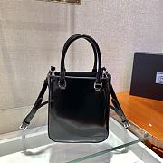 Prada Small Brushed Leather Tote Bag Black | 1BA331 - 3