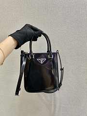 Prada Small Brushed Leather Tote Bag Black | 1BA331 - 2