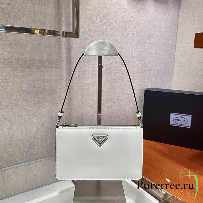 Saffiano leather mini bag white | 1BC155 - 1