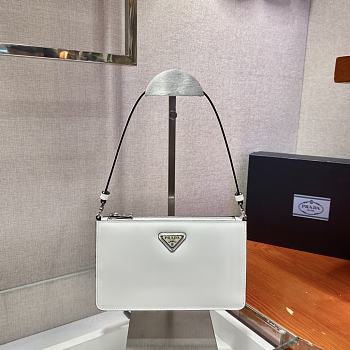 Saffiano leather mini bag white | 1BC155