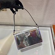 Saffiano leather mini bag silver | 1BC155 - 3