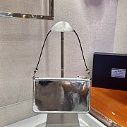 Saffiano leather mini bag silver | 1BC155 - 6