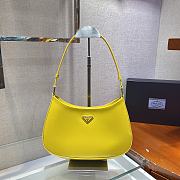 Prada Cleo brushed leather shoulder bag yellow 30cm | 1BC156 - 1