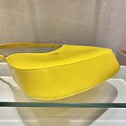 Prada Cleo brushed leather shoulder bag yellow 30cm | 1BC156 - 6