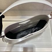 Prada Cleo brushed leather shoulder bag white 30cm | 1BC156 - 2