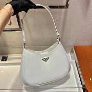 Prada Cleo brushed leather shoulder bag white 30cm | 1BC156 - 4