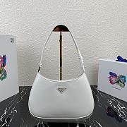Prada Cleo brushed leather shoulder bag white 27cm | 1BC156 - 1