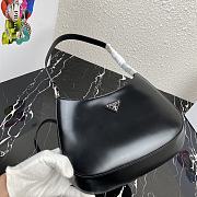 Prada Cleo brushed leather shoulder bag black 27cm | 1BC156 - 5