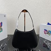 Prada Cleo brushed leather shoulder bag black 27cm | 1BC156 - 4