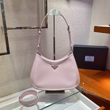 Prada Cleo brushed leather shoulder bag pink 30cm | 1BC156