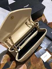 YSL Loulou Small Bag Beige Golden Harware 494699 size 24cm  - 5