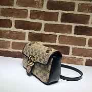 Gucci Shoulder GG Marmont Mini Beige/Black | 446744 - 2