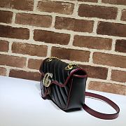 Gucci Shoulder GG Marmont Mini Black/Red | 446744 - 2