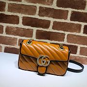 Gucci Shoulder GG Marmont Mini Black/Orange | 446744 - 1