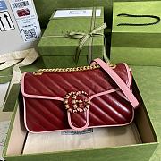 Gucci Shoulder GG Marmont Mini Red | 443497 - 1