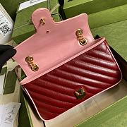 Gucci Shoulder GG Marmont Mini Red | 443497 - 5