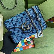 Gucci Shoulder GG Marmont Mini Blue | 474575 - 1