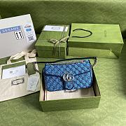 Gucci Shoulder GG Marmont Mini Blue | 443497 - 1