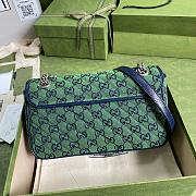 Gucci Shoulder GG Marmont Small Green/Blue | 443497 - 3